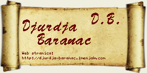 Đurđa Baranac vizit kartica
